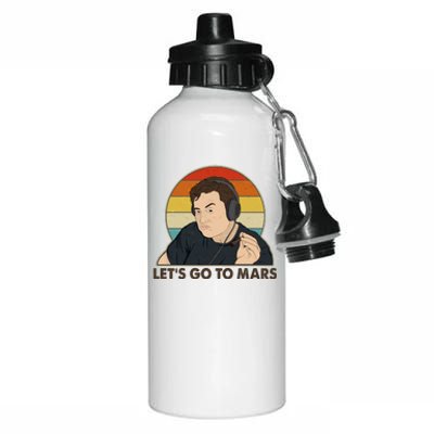 Retro Vintage Elon Musk Let's Go To Mars Aluminum Water Bottle