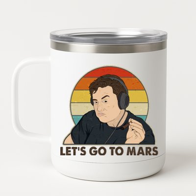 Retro Vintage Elon Musk Let's Go To Mars 12 oz Stainless Steel Tumbler Cup