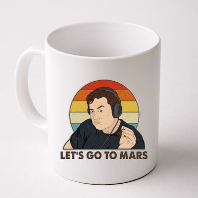 Retro Vintage Elon Musk Let's Go To Mars Coffee Mug