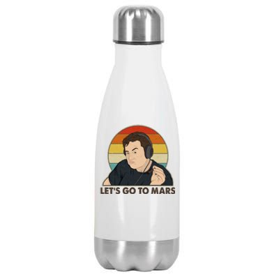 Retro Vintage Elon Musk Let's Go To Mars Stainless Steel Insulated Water Bottle