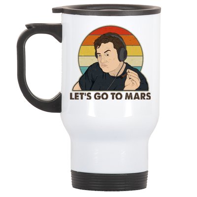 Retro Vintage Elon Musk Let's Go To Mars Stainless Steel Travel Mug