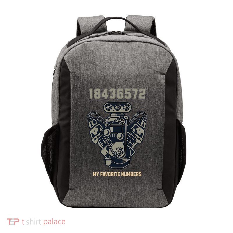 Racing V8 Engine Firing Order Classic Car Guy Automotive Fan Vector Backpack