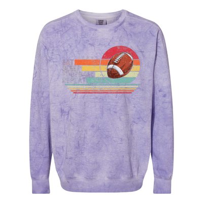 Retro Vintage Eat Sleep Football Repeat American Sport Colorblast Crewneck Sweatshirt