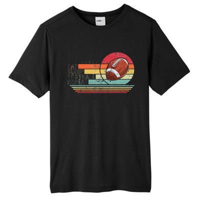 Retro Vintage Eat Sleep Football Repeat American Sport Tall Fusion ChromaSoft Performance T-Shirt