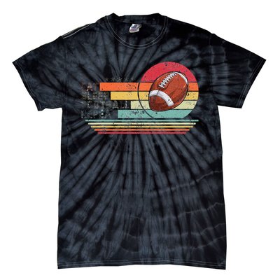 Retro Vintage Eat Sleep Football Repeat American Sport Tie-Dye T-Shirt