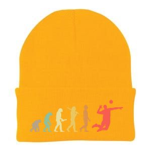 Retro Volleyball Evolution Gift For Volleyball Players Gift Knit Cap Winter Beanie