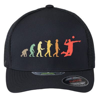 Retro Volleyball Evolution Gift For Volleyball Players Gift Flexfit Unipanel Trucker Cap