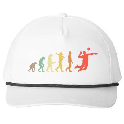 Retro Volleyball Evolution Gift For Volleyball Players Gift Snapback Five-Panel Rope Hat