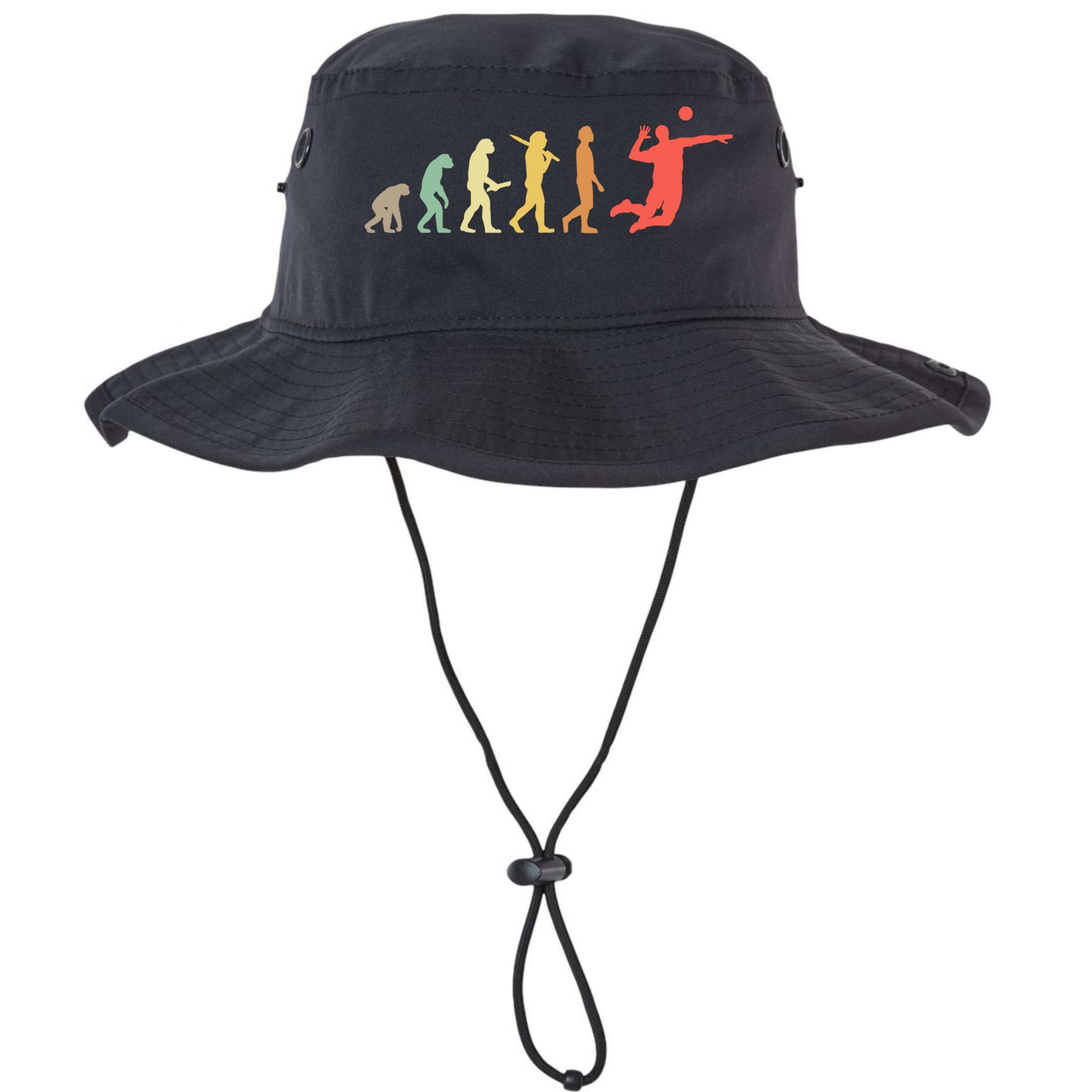 Retro Volleyball Evolution Gift For Volleyball Players Gift Bucket Hat