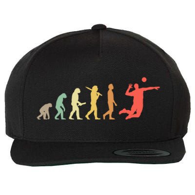 Retro Volleyball Evolution Gift For Volleyball Players Gift Wool Snapback Cap