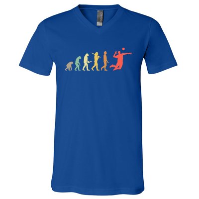 Retro Volleyball Evolution Gift For Volleyball Players Gift V-Neck T-Shirt