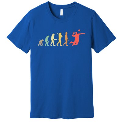 Retro Volleyball Evolution Gift For Volleyball Players Gift Premium T-Shirt