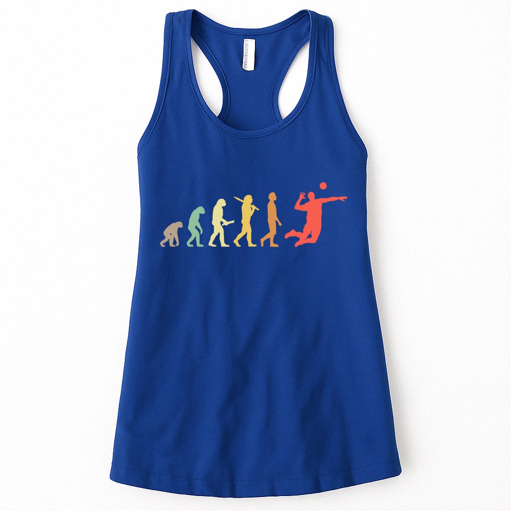Retro Volleyball Evolution Gift For Volleyball Players Gift Womens Tank Top
