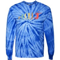 Retro Volleyball Evolution Gift For Volleyball Players Gift Tie-Dye Long Sleeve Shirt