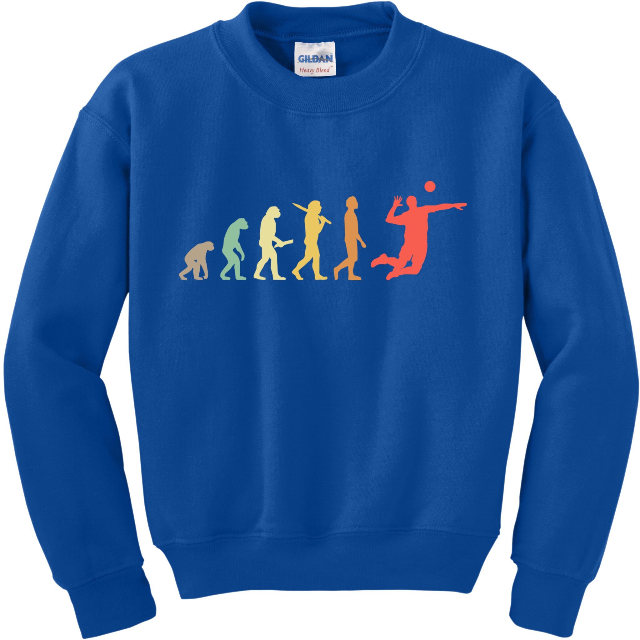 Retro Volleyball Evolution Gift For Volleyball Players Gift Kids Sweatshirt