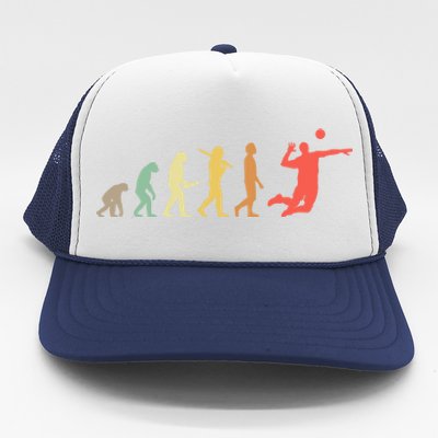 Retro Volleyball Evolution Gift For Volleyball Players Gift Trucker Hat