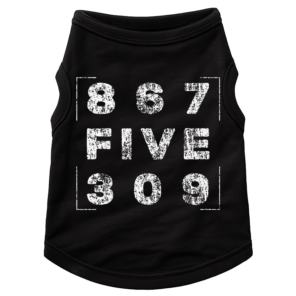 Retro Vintage Eighties Tee 8675309 Nostalgic and Funny 80's Doggie Tank