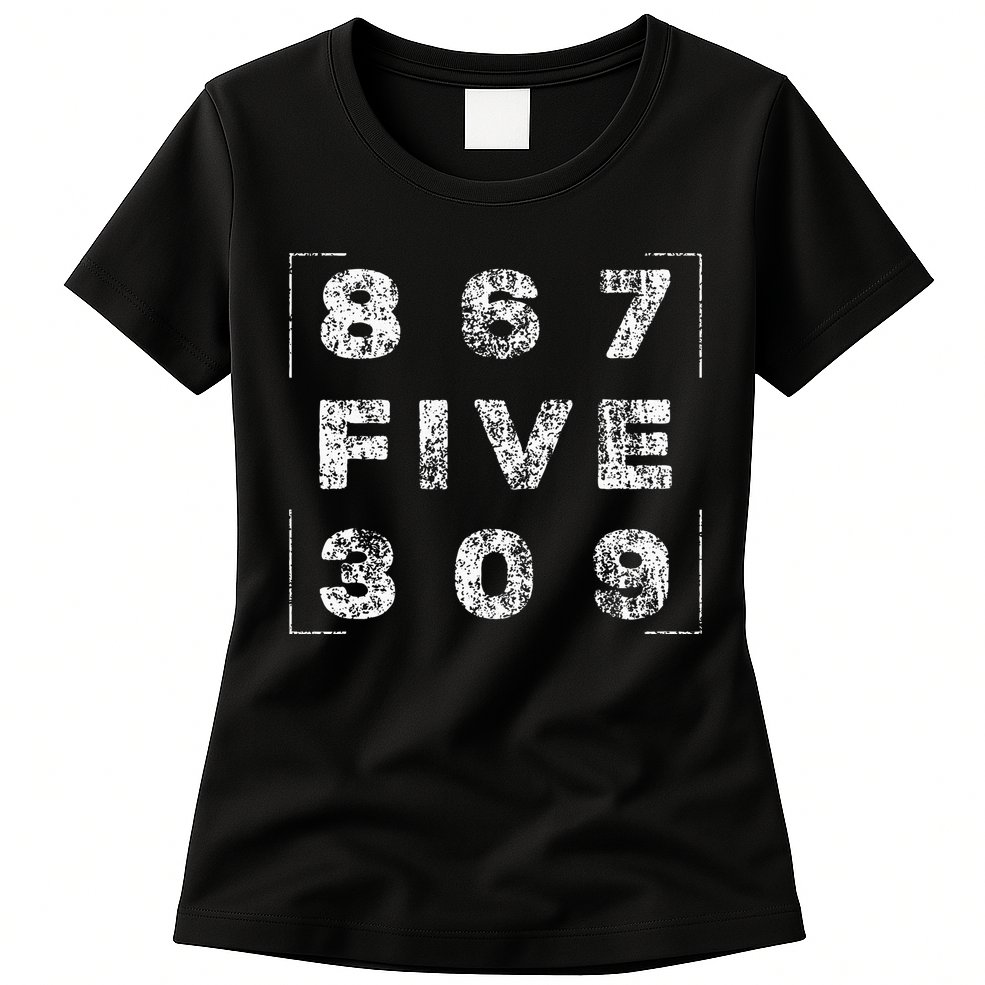Retro Vintage Eighties Tee 8675309 Nostalgic and Funny 80's Womens T-Shirt