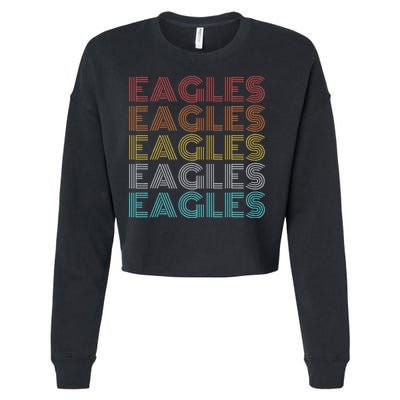 Retro Vintage Eagles Cropped Pullover Crew
