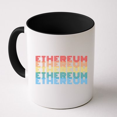 Retro Vintage Ethereum, Crypto Currency, Blockchain, ETH Logo, ETH Coin Lovers Mug