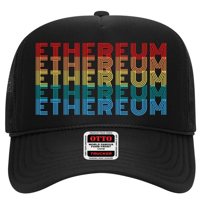 Retro Vintage Ethereum, Crypto Currency, Blockchain, ETH Logo, ETH Coin Lovers Hat