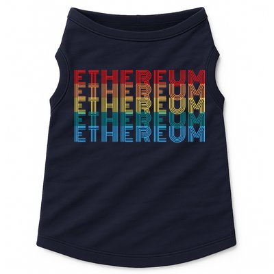 Retro Vintage Ethereum, Crypto Currency, Blockchain, ETH Logo, ETH Coin Lovers Doggie Tank