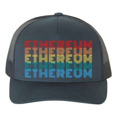 Retro Vintage Ethereum, Crypto Currency, Blockchain, ETH Logo, ETH Coin Lovers Yupoong Adult 5-Panel Trucker Hat