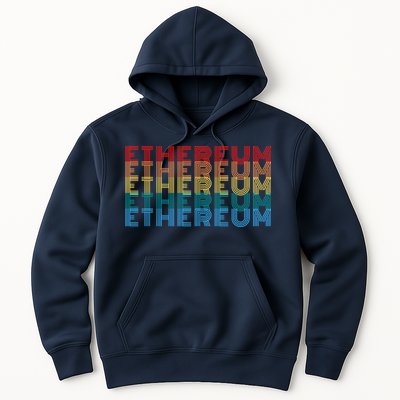 Retro Vintage Ethereum, Crypto Currency, Blockchain, ETH Logo, ETH Coin Lovers Hoodie