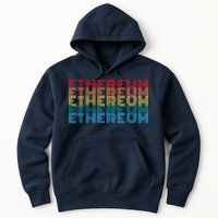 Retro Vintage Ethereum, Crypto Currency, Blockchain, ETH Logo, ETH Coin Lovers Hoodie