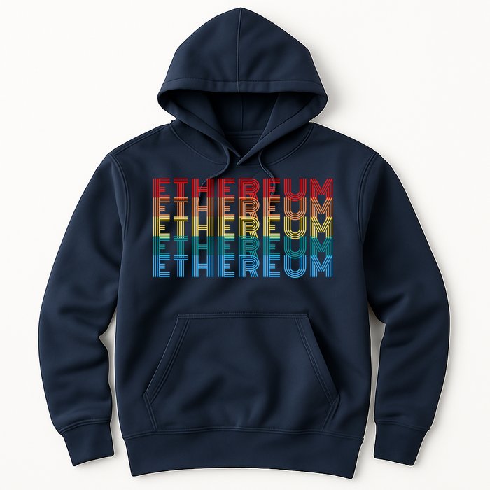 Retro Vintage Ethereum, Crypto Currency, Blockchain, ETH Logo, ETH Coin Lovers Hoodie