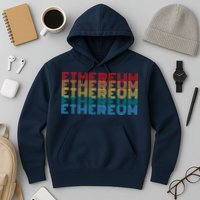Retro Vintage Ethereum, Crypto Currency, Blockchain, ETH Logo, ETH Coin Lovers Hoodie