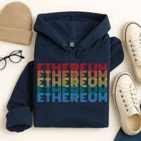 Retro Vintage Ethereum, Crypto Currency, Blockchain, ETH Logo, ETH Coin Lovers Hoodie