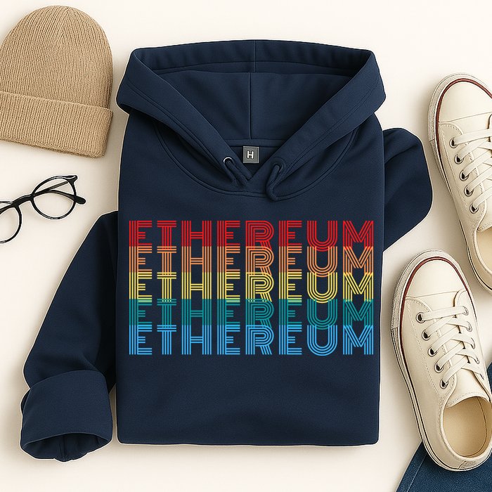 Retro Vintage Ethereum, Crypto Currency, Blockchain, ETH Logo, ETH Coin Lovers Hoodie