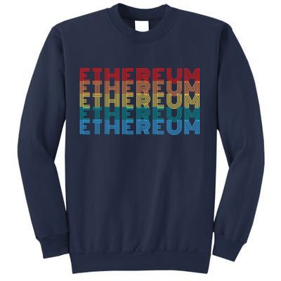 Retro Vintage Ethereum, Crypto Currency, Blockchain, ETH Logo, ETH Coin Lovers Sweatshirt