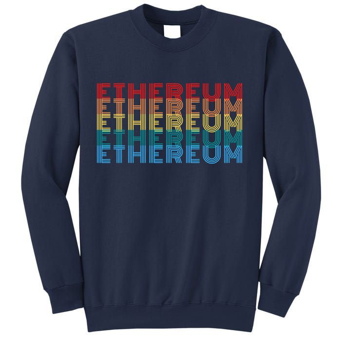 Retro Vintage Ethereum, Crypto Currency, Blockchain, ETH Logo, ETH Coin Lovers Sweatshirt