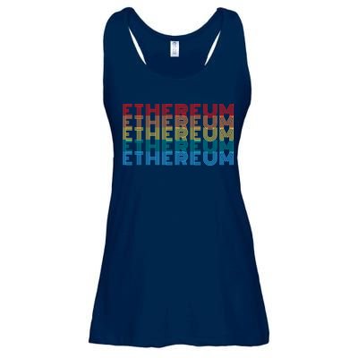 Retro Vintage Ethereum, Crypto Currency, Blockchain, ETH Logo, ETH Coin Lovers Ladies Essential Flowy Tank