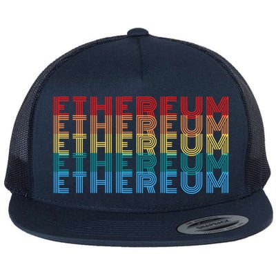 Retro Vintage Ethereum, Crypto Currency, Blockchain, ETH Logo, ETH Coin Lovers Flatbill Hat