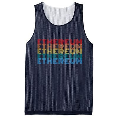 Retro Vintage Ethereum, Crypto Currency, Blockchain, ETH Logo, ETH Coin Lovers Mesh Reversible Basketball Jersey Tank