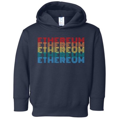Retro Vintage Ethereum, Crypto Currency, Blockchain, ETH Logo, ETH Coin Lovers Toddler Hoodie