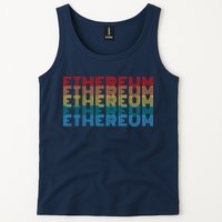 Retro Vintage Ethereum, Crypto Currency, Blockchain, ETH Logo, ETH Coin Lovers Tank Top