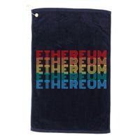 Retro Vintage Ethereum, Crypto Currency, Blockchain, ETH Logo, ETH Coin Lovers Golf Towel
