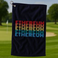 Retro Vintage Ethereum, Crypto Currency, Blockchain, ETH Logo, ETH Coin Lovers Golf Towel