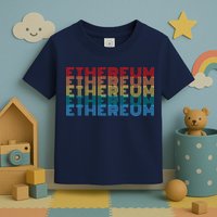 Retro Vintage Ethereum, Crypto Currency, Blockchain, ETH Logo, ETH Coin Lovers Toddler T-Shirt