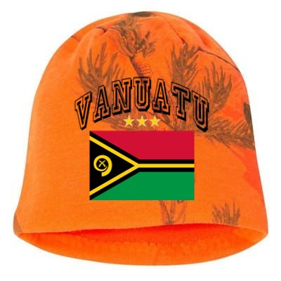 Retro Vanuatu Flag Athletic Gift Kati - Camo Knit Beanie