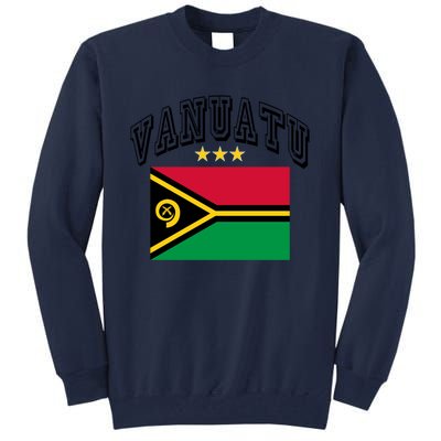 Retro Vanuatu Flag Athletic Gift Tall Sweatshirt