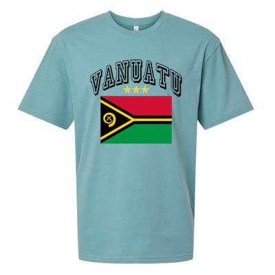 Retro Vanuatu Flag Athletic Gift Sueded Cloud Jersey T-Shirt