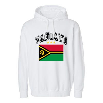 Retro Vanuatu Flag Athletic Gift Garment-Dyed Fleece Hoodie