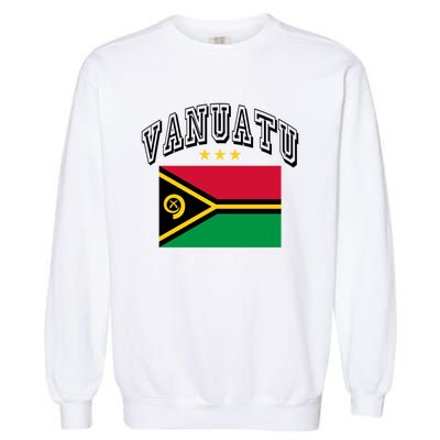 Retro Vanuatu Flag Athletic Gift Garment-Dyed Sweatshirt