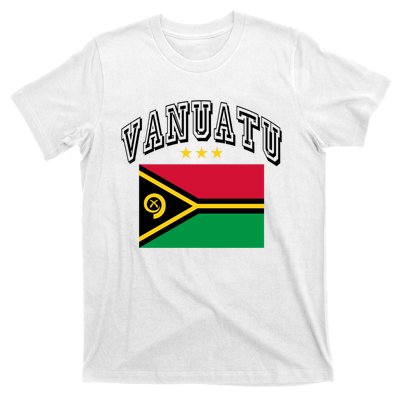 Retro Vanuatu Flag Athletic Gift T-Shirt