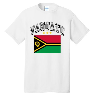 Retro Vanuatu Flag Athletic Gift Tall T-Shirt